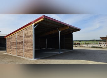 Open stable construction & horse shelter, pasture shelter | pasture hut for horses