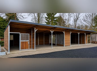 Open stable construction & horse shelter, pasture shelter | pasture hut for horses