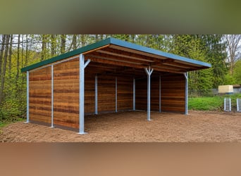 Open stable construction & horse shelter, pasture shelter | pasture hut for horses