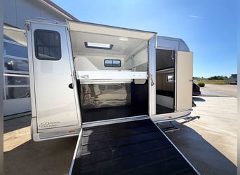 2-Horse Trailer with Living Quarters, Two Beds, Tack Room, and Horse Transport
