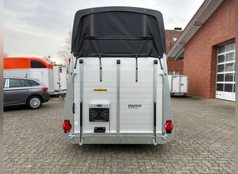 Humbaur Pferdeanhänger Equitos Alu Plus Black 2000 2,0t Sattelkammer 100km/h Hecktür schwenkbar