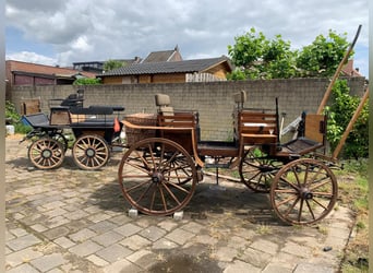 3 koetsen te koop: jacht koets, Marathon wagen & een sjees.