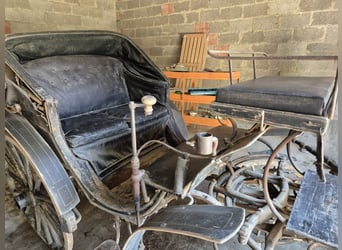 Historische Kutsche, 2 Spanner mit Verdeck