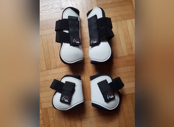 Gamaschen Set vorn und hinten Gr VB weiß/schwarz HKM