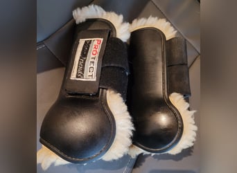 schwarze original Lammfell Gamaschen Loesdau - VB/COB