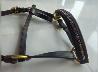 Waldhausen Lederhalfter X-Line crystal braun-gold neu