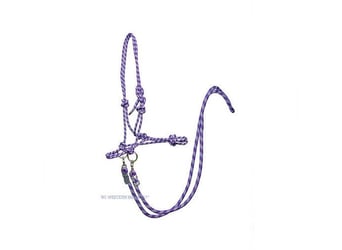 FREE RIDING Knotenhalfter mit Zügeln - PURPLE Knotenhalfter gebisslos UVP 39€