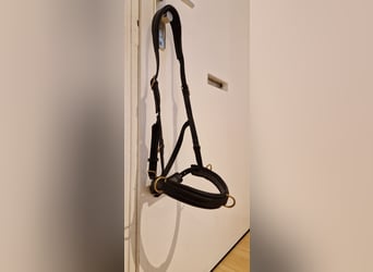 Kappzaum ohne Eisen WB Leder Schwarz Sidepull gebisslose Trense