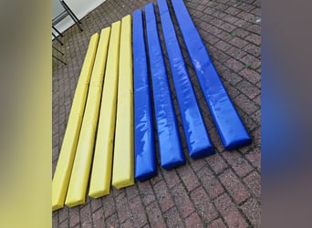 8x Schaumstoffstangen Dualgassen Bodenarbeit Pferdetraining Gassen Gelb Blau