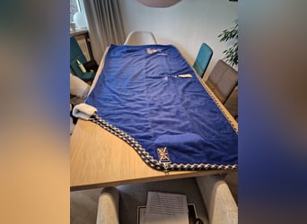 Set Abschwitzdecke Schabracke KAVAJU 155cm Dressur WB DR Blau NEU