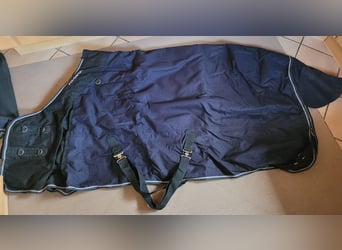 blaue Allwetterdecke - 145 cm - Allweather300 - 2 Tage auf Pferd
