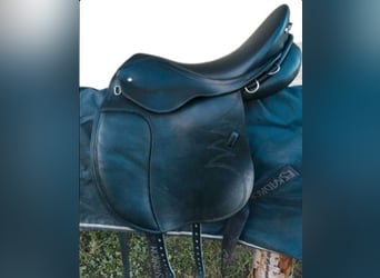 VS Sattel Vielseitigkeitssattel Leder schwarz ca. 18"