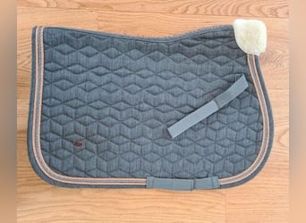 Blau-graue Shetty Schabracke von Showmaster "Smile sparkle shine""