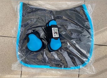 Eskadron Gamaschen & BR Schabracke Springen - schwarz/türkies