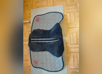 Mattes Samt Dressurschabracke blau