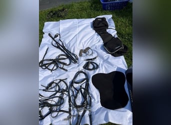 Paket: Reitzubehör, Tasche, Riemen, Trensen, ...