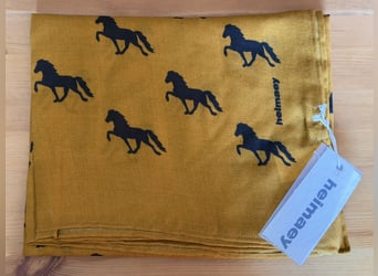 Heimaey 100% Merino-Tuch/Schal mit Islandpferden in verschiedenen Farben