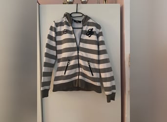 Gut erhaltene Spooks Jacke Sweatshirt Gr. S grau weiß