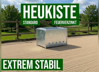 Heukiste 110x80 cm Heubox Slowfeeder Heuraufe Metall Raufe Heu