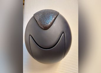 KEP Reithelm Cromo 2.0 Matt Inserto Glitter mit Polo-Schirm, inkl. Tasche und Inlay, dunkelblau 