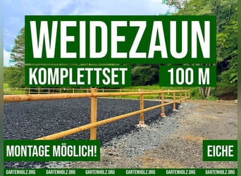 Weidezaun 200m SET Koppelzaun Pferdezaun Zaun Holz Weide Pferde