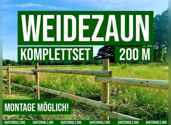 Weidezaun 200m SET Koppelzaun Pferdezaun Zaun Holz Weide Pferde