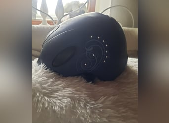 Wunderschöner, sehr gut erhaltener mitternachtsblauer Reithelm von Uvex,  Gr 57-59