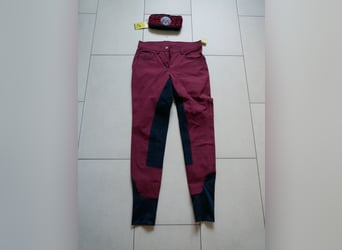 Felix Bühler~Damen Vollbesatz Reithose + Stirnband~brombeer/marine~Gr. 76~Neu~
