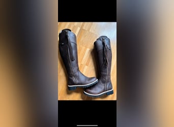 NEU Spanische Reitstiefel Leder Fettleder braun 36 ungetragen im Karton + Original Verpackung