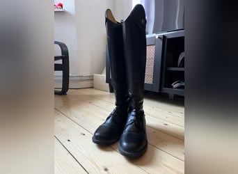 Reitstiefel Leder QHP schwarz 