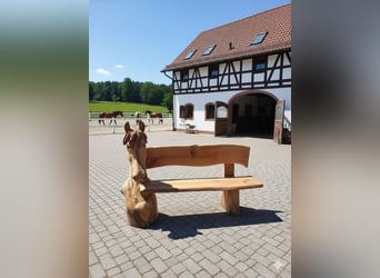 Pferdebank Holzbank Eiche Pferdezubehör Gartenbank Bank Isländer