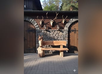 Pferdebank Holzbank Eiche Pferdezubehör Gartenbank Bank Isländer