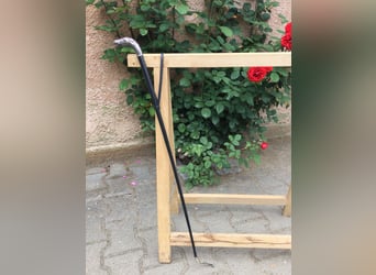 Reitgerte mit Silbergriff Pferdekopf