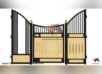 Innenbox für Pferd: Pferdebox, Stallwand & Vorderfront, Boxentrennwand Komplette Stallbox
