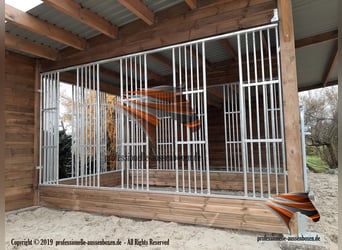 Offenstall bauen & Pferdeunterstand, Weideunterstand - Weidehütte pferd