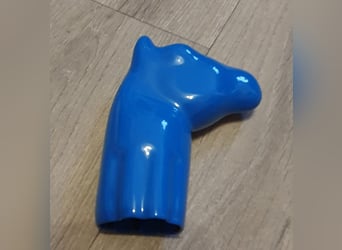 Pferdekopf für Anhängerkupplung blau