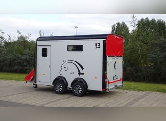 Carrozzo Liberte per trasporto di cavalli Maxi 3 / 3 cavalli / Pullmann 2 sospensioni / nero