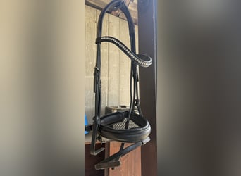 Bellissima testiera Anky con redini cuoio nero misura full nuova