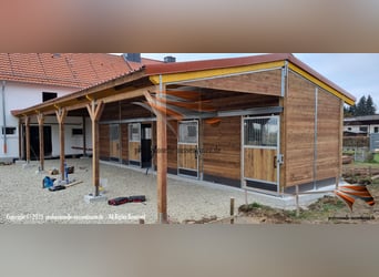 Costruzione di stalle per cavalli: paddock esterno e box, acquisto di paddock aperti, capanni per pa