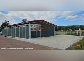 Costruzione di stalle in plastica – box e paddock esterno | Acquista stalle e paddock open
