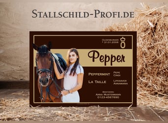 La tua targhetta personalizzata per la scuderia del tuo cavallo – creala tu stesso o affidati a un p