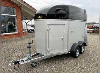 Humbaur Pferdeanhänger Equitos Alu Plus Black 2000 2,0t Sattelkammer 100km/h Hecktür schwenkbar