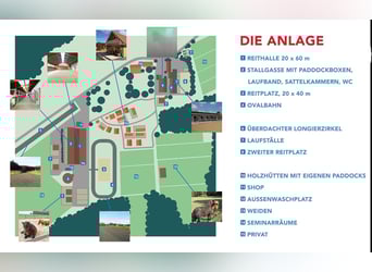 Große Reitanlage in idyllischer Alleinlage mit exklusivem Wohnhaus und mehreren Ferienhäusern