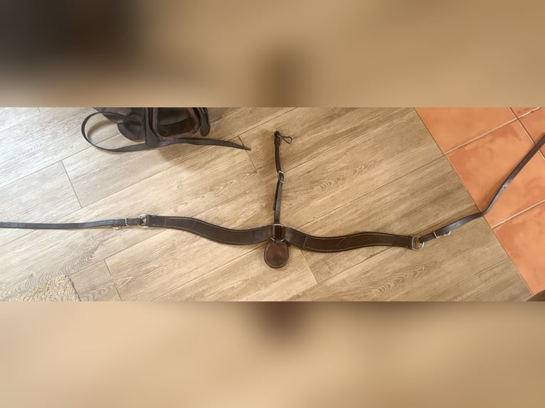 Authentique selle mexicaine collier de chasse et 2 tapis 