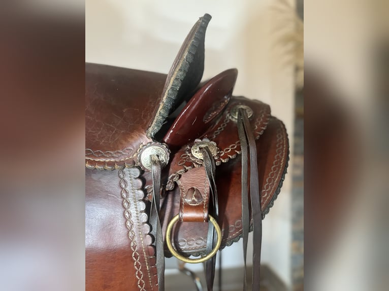 Selle western mexicaine collier de chasse et tapis