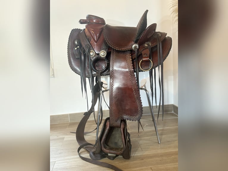 Selle western mexicaine collier de chasse et tapis