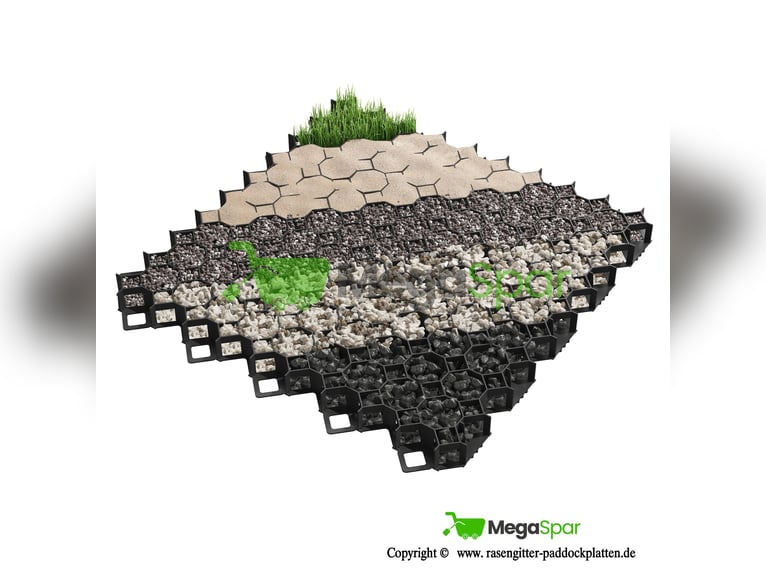 Barrières de parking, grilles de gravier et grilles pour pelouse pour parkings – Dalles pour paddock