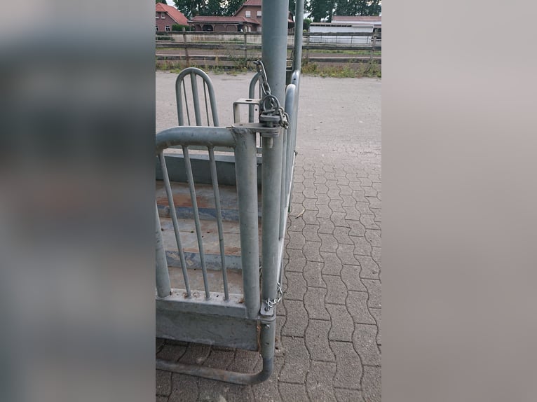 Viereckraufe von Patura, mit Sicherheits-Palisadenfressgittern, 8 Fressplätze