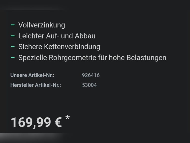 Weidebox / Panelbox / Rehabox / Pferdebox - komplett 4,20 x 4,20 x 1,73 cm