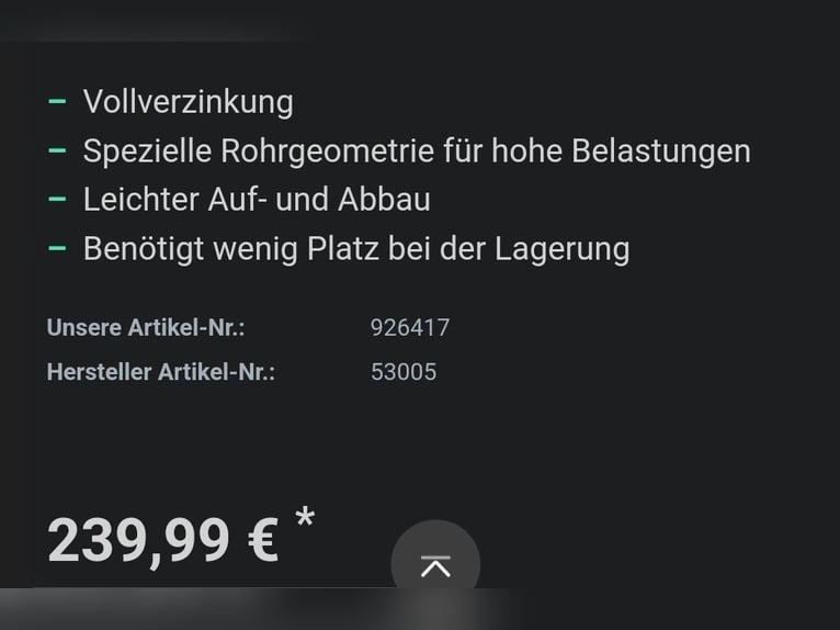 Weidebox / Panelbox / Rehabox / Pferdebox - komplett 4,20 x 4,20 x 1,73 cm